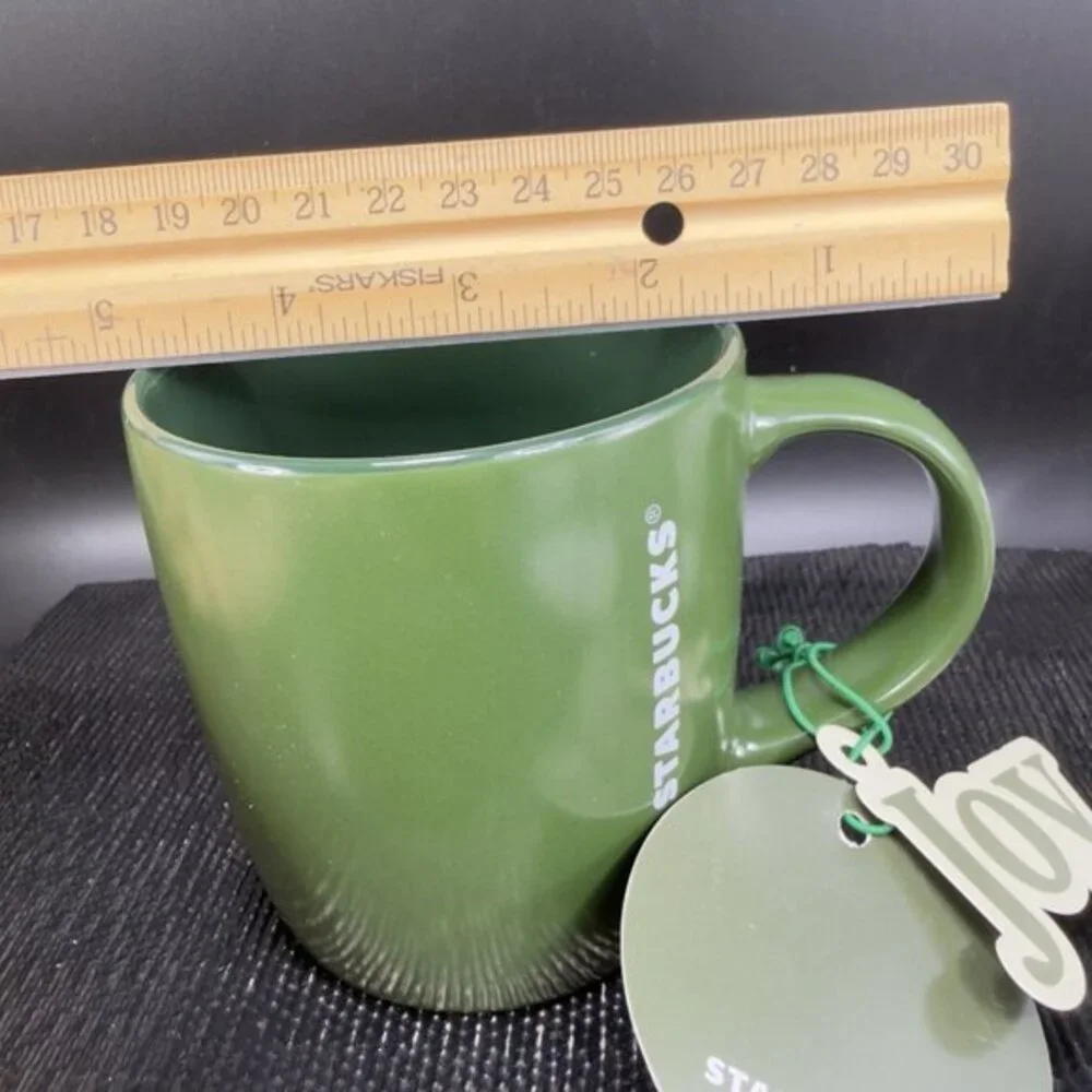 Starbucks Coffee Dark Green Coffee Mug Cup Mermaid Siren With‎ Joy Tags Mug Cup